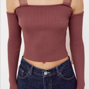 brand new Zara combination knit top